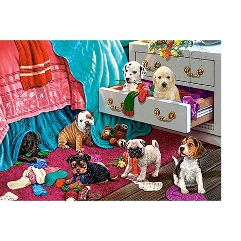 Castorland dėlionė Puppies In The Bedroom 300 det.