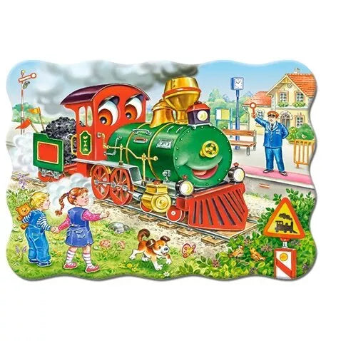 Castorland dėlionė Green Locomotive 30 det.