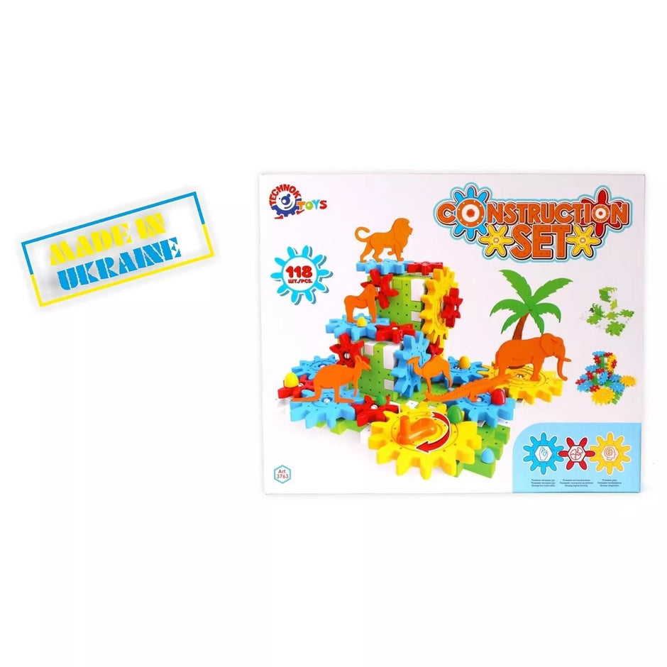 Technok konstruktorius su krumpliaračiais Gyvūnai 118 detalių